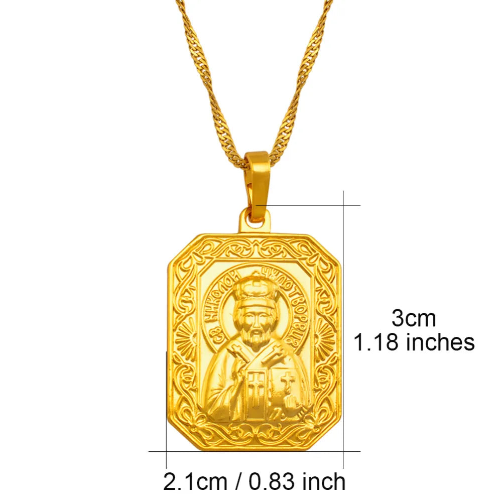 Anniyo Saint Nicholas Patron Saint Necklace