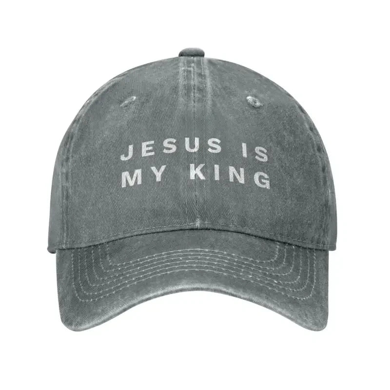 Cotton Jesus Is My King Baseball Cap