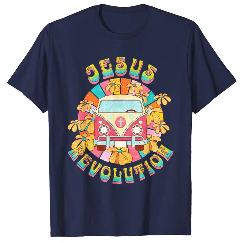 Revolution People Retro Van Bus Christian Faith T-Shirt