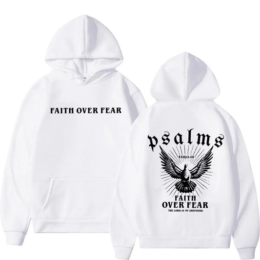 Faith Over Fear Christian Bible Verse Hoodie