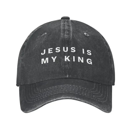 Cotton Jesus Is My King Baseball Cap