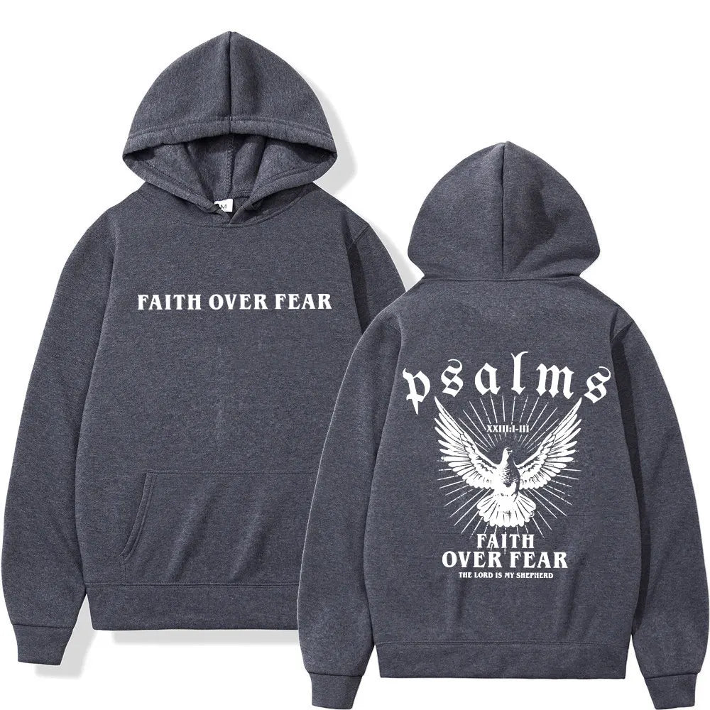 Faith Over Fear Christian Bible Verse Hoodie